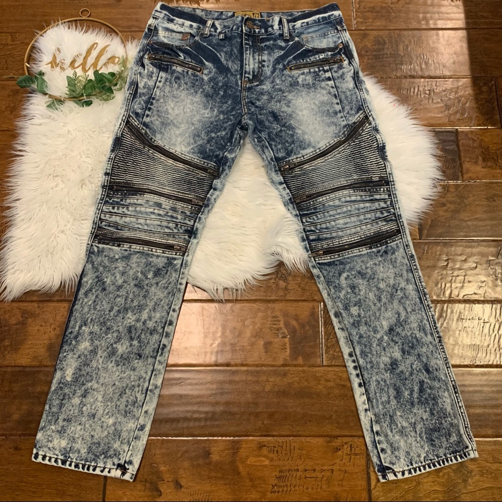 Grindhouse Denim Men’s Jeans Size 34 Zippers